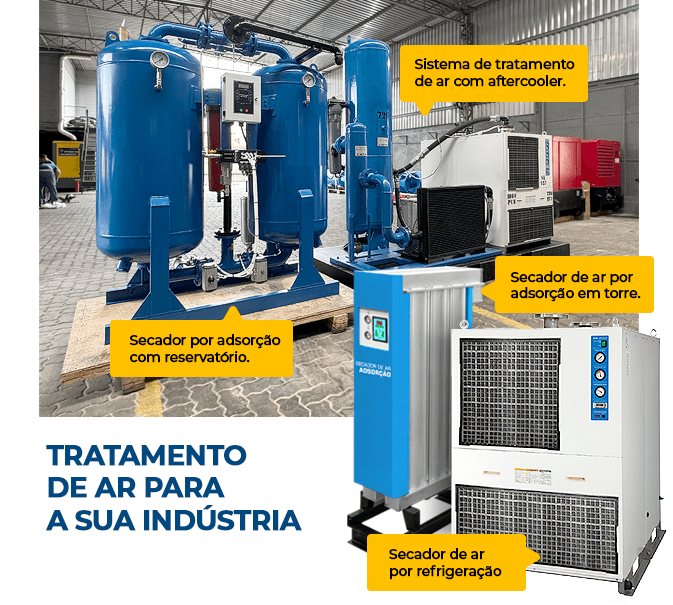 Tratamento de ar comprimido para sua indústria