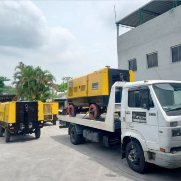 Compressor de ar a Diesel para locação Industrial e de obras civis rodoviárias
